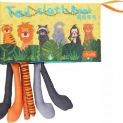 Tumama Knisperboekje Baby Eerste Jaar Geel Staarten Dieren Voelboekje - Sinterklaas Kerst Cadeau - Educatief Voel Knisper Boek Speelgoed