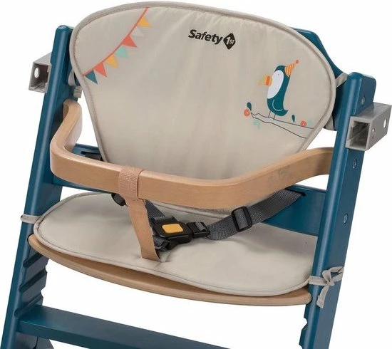 Safety 1st Timba Kinderstoel Inclusief Kussen - Petrol Blue Wood/Happy Day 5 Safety 1st Timba Kinderstoel Inclusief Kussen - Petrol Blue Wood/Happy Day - Afbeelding 5