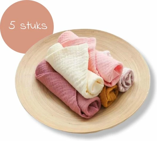 Lalieloe Spuugdoekjes - Monddoekjes - 5 Stuks - 23 X 23 Cm - Met Lusje Om Op Te Hangen 3 Lalieloe Spuugdoekjes - Monddoekjes - 5 Stuks - 23 X 23 Cm - Met Lusje Om Op Te Hangen - Afbeelding 3