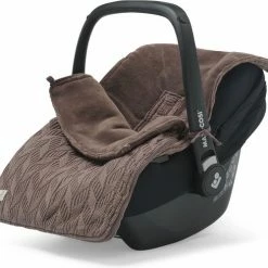 Jollein Voetenzak Voor Autostoel & Kinderwagen - Spring Knit - Chestnut -Telano-winkel 550x499 3
