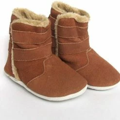 Aapie Leren Babyslofjes Winterboot Montreal - Laarsjes - Gevoerd - Antislip - Bruin - Maat L -Telano-winkel 550x502 1
