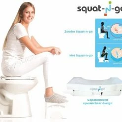 Squat-n-Go Squat-n Go Toiletkrukje Inklapbaar Wit - Juiste Houding Op Toilet -Telano-winkel 550x506