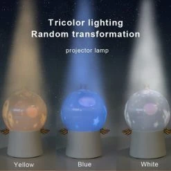 Merkloos Nachtlamp - Kinderen - Baby - LED - Oplaadbaar Met 6 Dia Thema`s - Projector Op Muren - Draadloos - Sterren Projector - Kinderlamp - Muziekdoos - Sterrenlamp - Unicorn - Planeten - 3in1 - Sinterklaas - Kerst - Bed Lamp -Telano-winkel 550x517 1