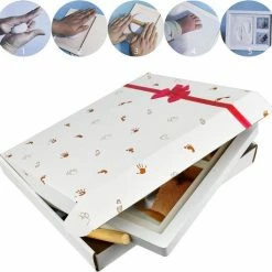 Merkloos Baby Fotolijst Klei Afdruk - Kraamcadeau Meisje / Kraamcadeau Jongen - Kleiafdruk Hand / Voet -Telano-winkel 550x530 10