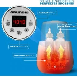 Grundig Flessenwarmer - Dubbele Flesverwarmer - 200W - Ruimte Voor 2 Babyflessen - Verwarmen, Ontdooien En Steriliseren - Incl. Stoomkap - Wit 10 Grundig Flessenwarmer - Dubbele Flesverwarmer - 200W - Ruimte Voor 2 Babyflessen - Verwarmen, Ontdooien En Steriliseren - Incl. Stoomkap - Wit -Telano-winkel 550x532 1