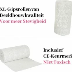 Helofa Gipsbuik Pakket - Met 12 Kleuren Verf En Kwasten 4 Rollen Extra Groot En Sterk Gipsverband Niet Toxisch - Baby Buik Zwanger -Telano-winkel 550x533 5