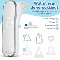 PEACE Elektrische Neusreiniger Baby Snoetenpoetsers Neuspeer Neuspompje Aspirator Neuszuiger Snotzuiger 6 Standen -Telano-winkel 550x534 8