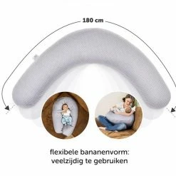 Theraline Voedingskussen En Zwangerschapskussen - Katoen - Grijs Met Stippen -Telano-winkel 550x536 10