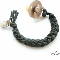 LOVEissue | Speenkoord Gevlochten Katoen 'Army Green'