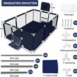 Comomy Grondbox - Babay Speelbox - 181x122cm Rechthoekig Groot Formaat Met Basketbalkorf - Blauw -Telano-winkel 550x538 7