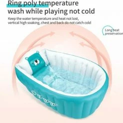 Merkloos Opblaasbare Baby Badkuip - Blauw - Met Pompje -Telano-winkel 550x538 8