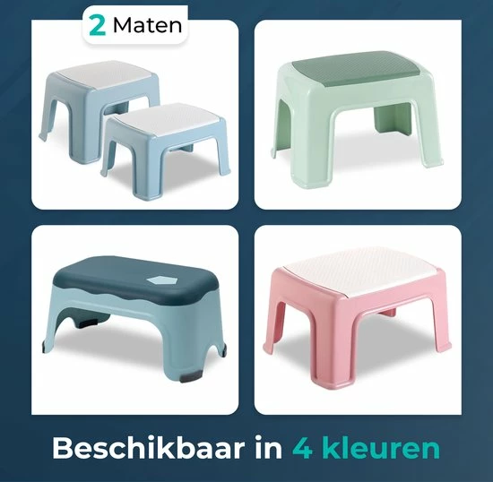 BUDDLEY Opstapje Blauw Wit 21cm Krukje Kinderen Krukje Opstapkrukje Keuken Krukje Badkamer Toilet Opstapje Kind Opstapjes Volwassenen Opstapje Keuken Trapje 5 BUDDLEY Opstapje Blauw Wit 21cm Krukje Kinderen Krukje Opstapkrukje Keuken Krukje Badkamer Toilet Opstapje Kind Opstapjes Volwassenen Opstapje Keuken Trapje - Afbeelding 5