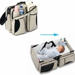 Decopatent Baby Bed - Luiertas - Reisbedje Voor Baby S En Kleuters - Opvouwbare Reiswieg - Reisbed Met Matras - Reistas - Creme -Telano-winkel 550x539 2