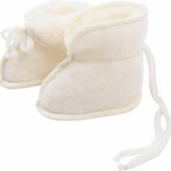 WOLLIES Amsterdam Baby Slofjes - 100% Merino Wol - Wit - 9,5cm - Maat 17 -Telano-winkel 550x539 6