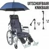Merkloos Allernieuwste Uitschuifbare Knikbare Paraplu Houder Parasol Connector Voor Rolstoel, Scootmobiel, Scooter, Kinderwagen - 51-58 Cm - Zwart -Telano-winkel 550x542 11
