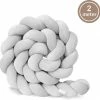 Trend24 Bedbumper - Bedomrander - Bedbumper Ledikant - Bedbumper Gevlochten - Boxomrander - Babykamer Accessoires - 2 Meter - Katoen - Grijs -Telano-winkel 550x543 6