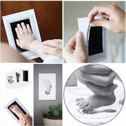 Great Memories Inktafdruksetje Baby (2 Stuks) Met Bijpassende Kaartjes Olifant - Handafdruk Baby En Voetafdruk Baby - Zwarte Inktafdruk Zonder Vies Te Worden - Inkt Afdruk Baby -Telano-winkel 550x547 13