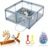 Dendardev - XL Speelbox Met 50 Ballen - Babybox - Playpen - Baby Kruipbox - Grondbox - Kinderbox - Grijs 180cm X 150cm X 68cm -Telano-winkel 550x547 14