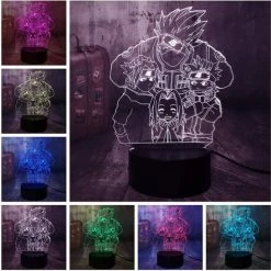ANiMU 3D Lamp - 16 Kleuren - Naruto - Team 7 - Kakashi - LED Illusie - Bureaulamp - Nachtlampje - Sfeerlamp - Dimbaar - USB Of Batterijen - Afstandsbediening - Anime Cadeau -Telano-winkel 550x547 21
