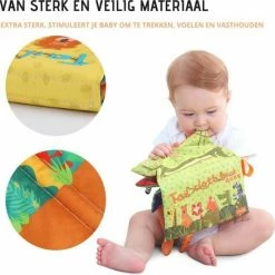 Tumama Knisperboekje Baby Eerste Jaar Geel Staarten Dieren Voelboekje - Sinterklaas Kerst Cadeau - Educatief Voel Knisper Boek Speelgoed -Telano-winkel 550x547 22