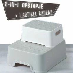 Splendole Opstapje - Badkameropstapje Kinderen - Wc Krukje 27 Cm Grijs