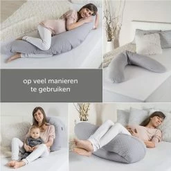Theraline Voedingskussen En Zwangerschapskussen - Katoen - Grijs Met Stippen -Telano-winkel 550x549 25