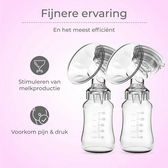 Nuvance - Dubbel Draagbare Elektrische Borstkolf - Inclusief Melkfles - 300ml - Handkolf - Kolfapparaten - Borstvoeding - 18 Standen - BPA Vrij 2 Nuvance - Dubbel Draagbare Elektrische Borstkolf - Inclusief Melkfles - 300ml - Handkolf - Kolfapparaten - Borstvoeding - 18 Standen - BPA Vrij - Afbeelding 2