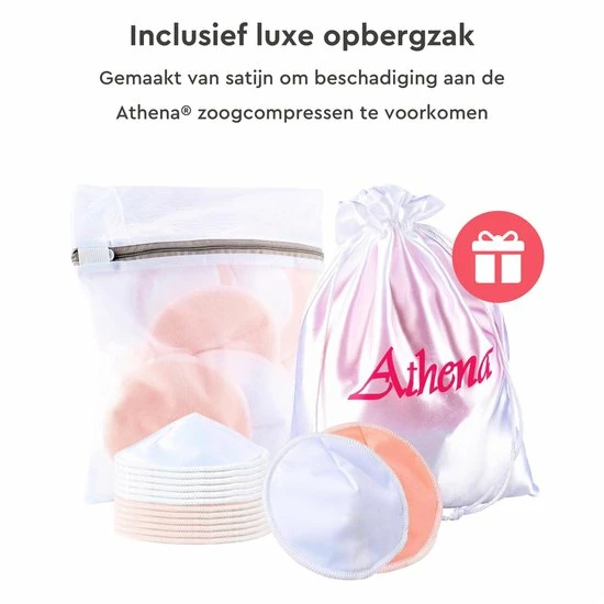 Merkloos Extra Dikke Wasbare Zoogcompressen (12 Stuks - 12cm Doorsnede) Incl Wasmachinezakje - Bamboe Borstcompressen Wasbaar | Athena 3 Merkloos Extra Dikke Wasbare Zoogcompressen (12 Stuks - 12cm Doorsnede) Incl Wasmachinezakje - Bamboe Borstcompressen Wasbaar | Athena - Afbeelding 3