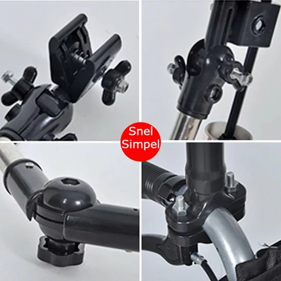 Merkloos Allernieuwste Uitschuifbare Knikbare Paraplu Houder Parasol Connector Voor Rolstoel, Scootmobiel, Scooter, Kinderwagen - 51-58 Cm - Zwart 5 Merkloos Allernieuwste Uitschuifbare Knikbare Paraplu Houder Parasol Connector Voor Rolstoel, Scootmobiel, Scooter, Kinderwagen - 51-58 Cm - Zwart - Afbeelding 5