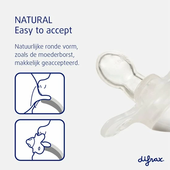 Difrax Fopspeen 6+ Maanden Natural Speen - Roze/Blossom - 2 Stuks 7 Difrax Fopspeen 6+ Maanden Natural Speen - Roze/Blossom - 2 Stuks - Afbeelding 7