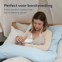 Litollo Zwangerschapskussen XXL - Voedingskussen - Lichaamskussen - 280cm - Zachte Fleece Stof - Body Pillow - Afneembare Hoes - Olijfgroen -Telano-winkel 550x550 174