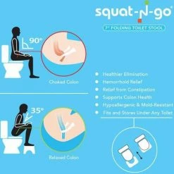 Squat-n-Go Squat-n Go Toiletkrukje Inklapbaar Wit - Juiste Houding Op Toilet -Telano-winkel 550x550 19