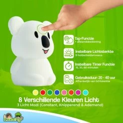 Kadoing Koala Nachtlamp (Groot) - Met TAP-ON & Afstandsbediening - Oplaadbaar - Lamp - Baby - Babyshower - Gender Reveal Cadeau - Kraamcadeau - Babykamer - Kinderen - Kinderkamer - Speelgoed - Black Friday 2022 - Schoencadeautjes Sinterklaas - Kerst -Telano-winkel 550x550 212