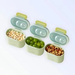 Without Lemon - Baby Melkpoeder Doseer Box - Reisbox - Opbergdoos Voor Voeding - Dispenser Met Schraper En Lepel - Mintgroen - 600ml -Telano-winkel 550x550 265