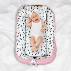 Hibaby Babynest - 90x57cm - Roze Met Printje - Inclusief Kussen 9 Hibaby Babynest - 90x57cm - Roze Met Printje - Inclusief Kussen -Telano-winkel 550x550 289