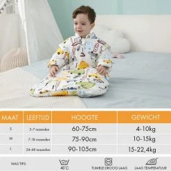 Deryan Baby Winterslaapzak Met Afritsbare Mouw 80cm - Wit - City -Telano-winkel 550x550 310