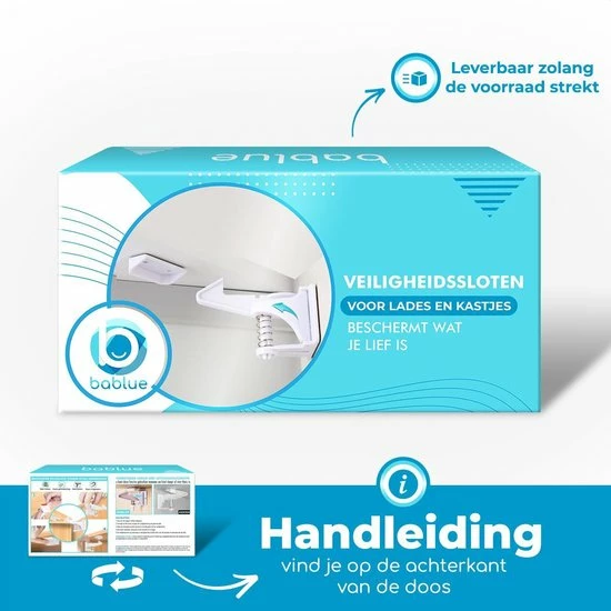Bablue Kinderslot Kastjes - 4 Stuks - Zwart - Kinderbeveiliging Voor Kasten - Kastslot - Kast Beveiliging Baby - Veiligheidshaakjes - Kastsloten Baby - Kinderslot Kast - Kinderslot Lade - Keukenkastje Beveiliging Kinderen - Kinderslot Keukenkast 2 Bablue Kinderslot Kastjes - 4 Stuks - Zwart - Kinderbeveiliging Voor Kasten - Kastslot - Kast Beveiliging Baby - Veiligheidshaakjes - Kastsloten Baby - Kinderslot Kast - Kinderslot Lade - Keukenkastje Beveiliging Kinderen - Kinderslot Keukenkast - Afbeelding 2
