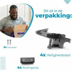 Bablue Kinderslot Kastjes - 4 Stuks - Zwart - Kinderbeveiliging Voor Kasten - Kastslot - Kast Beveiliging Baby - Veiligheidshaakjes - Kastsloten Baby - Kinderslot Kast - Kinderslot Lade - Keukenkastje Beveiliging Kinderen - Kinderslot Keukenkast 18 Bablue Kinderslot Kastjes - 4 Stuks - Zwart - Kinderbeveiliging Voor Kasten - Kastslot - Kast Beveiliging Baby - Veiligheidshaakjes - Kastsloten Baby - Kinderslot Kast - Kinderslot Lade - Keukenkastje Beveiliging Kinderen - Kinderslot Keukenkast -Telano-winkel 550x550 362