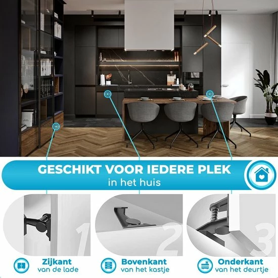 Bablue Kinderslot Kastjes - 4 Stuks - Zwart - Kinderbeveiliging Voor Kasten - Kastslot - Kast Beveiliging Baby - Veiligheidshaakjes - Kastsloten Baby - Kinderslot Kast - Kinderslot Lade - Keukenkastje Beveiliging Kinderen - Kinderslot Keukenkast 6 Bablue Kinderslot Kastjes - 4 Stuks - Zwart - Kinderbeveiliging Voor Kasten - Kastslot - Kast Beveiliging Baby - Veiligheidshaakjes - Kastsloten Baby - Kinderslot Kast - Kinderslot Lade - Keukenkastje Beveiliging Kinderen - Kinderslot Keukenkast - Afbeelding 6