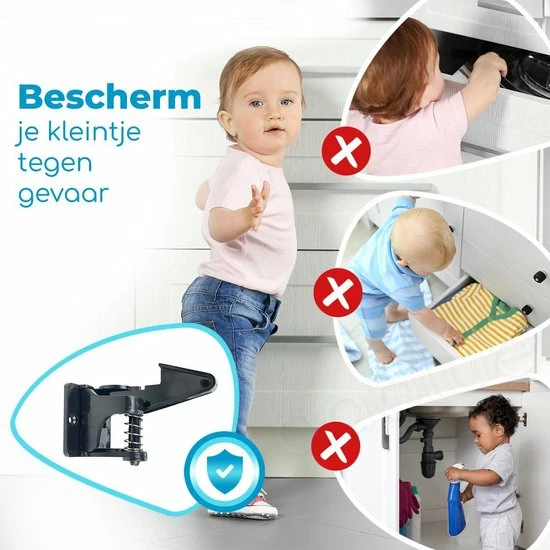 Bablue Kinderslot Kastjes - 4 Stuks - Zwart - Kinderbeveiliging Voor Kasten - Kastslot - Kast Beveiliging Baby - Veiligheidshaakjes - Kastsloten Baby - Kinderslot Kast - Kinderslot Lade - Keukenkastje Beveiliging Kinderen - Kinderslot Keukenkast 8 Bablue Kinderslot Kastjes - 4 Stuks - Zwart - Kinderbeveiliging Voor Kasten - Kastslot - Kast Beveiliging Baby - Veiligheidshaakjes - Kastsloten Baby - Kinderslot Kast - Kinderslot Lade - Keukenkastje Beveiliging Kinderen - Kinderslot Keukenkast - Afbeelding 8