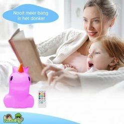 Kadoing Eenhoorn Nachtlamp (Groot) - Met TAP-ON & Afstandsbediening - Oplaadbaar - LED Lamp - Gender Reveal - Babyshower - Baby - Babykamer - Kinderen - Kinderkamer - Cadeau - Speelgoed - Black Friday 2022 - Schoencadeautjes Sinterklaas - Kerst -Telano-winkel 550x550 375