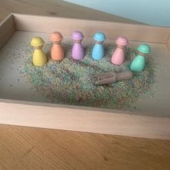 Merkloos Houten Sensory Speelbak Met Deksel | Speelbak | Houten Bak | Sensory Play | Open Einde Spel | Hippe Peer