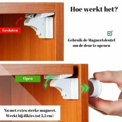Gohh® Gohh 8 Kinderslot Kastjes Magneetsloten (met 3M Tape) En 2 Sterke Magneetsleutels - Geen Schroeven Nodig 14 Gohh® Gohh 8 Kinderslot Kastjes Magneetsloten (met 3M Tape) En 2 Sterke Magneetsleutels - Geen Schroeven Nodig -Telano-winkel 550x550 474