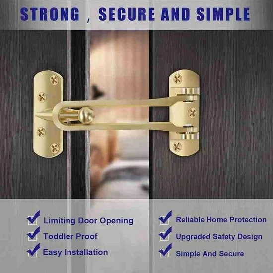 HW Kierstandhouder Voor Deurbeveiliging - 100mm (Zwart) 4 HW Kierstandhouder Voor Deurbeveiliging - 100mm (Zwart) - Afbeelding 4