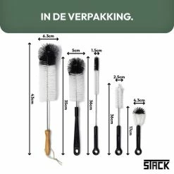 STACK Flessenborstel Set | Speenborstel Set - Flessen Reiniger Set - Melkfles Borstel Set - Drinkfles Reiniger Set - Schoonmaakborstel Set - Flessenreiniger Set - Pijpenborstel - Kras En BPA Vrij - 5 Delige Set Voor Ieder Oppervlak 13 STACK Flessenborstel Set | Speenborstel Set - Flessen Reiniger Set - Melkfles Borstel Set - Drinkfles Reiniger Set - Schoonmaakborstel Set - Flessenreiniger Set - Pijpenborstel - Kras En BPA Vrij - 5 Delige Set Voor Ieder Oppervlak -Telano-winkel 550x550 529