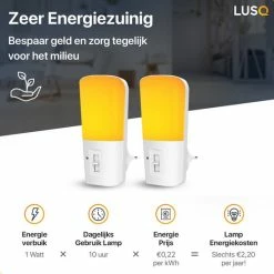 LUSQ? LUSQ - LED Nachtlampje In Stopcontact - 2 Stuks - Dimbare Nachtlampjes Met Sensor - Nacht Lamp Met Dag En Nacht Sensor - -Telano-winkel 550x550 566