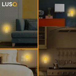 LUSQ? LUSQ - LED Nachtlampje In Stopcontact - 2 Stuks - Dimbare Nachtlampjes Met Sensor - Nacht Lamp Met Dag En Nacht Sensor - -Telano-winkel 550x550 569