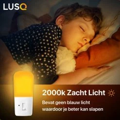 LUSQ? LUSQ - LED Nachtlampje In Stopcontact - 2 Stuks - Dimbare Nachtlampjes Met Sensor - Nacht Lamp Met Dag En Nacht Sensor - -Telano-winkel 550x550 571