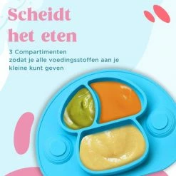 Nevi Kunststof Placemats - Kinderbestek Kinderservies Baby Servies- Kinderbord - Placemat Kinderen - Bord Met Zuignappen Blauw -Telano-winkel 550x550 632
