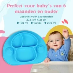 Nevi Kunststof Placemats - Kinderbestek Kinderservies Baby Servies- Kinderbord - Placemat Kinderen - Bord Met Zuignappen Blauw -Telano-winkel 550x550 637